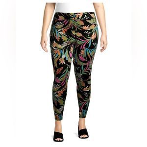 NEW Tropical Mid Rise Jegging in Black size 3X by Terra & Sky